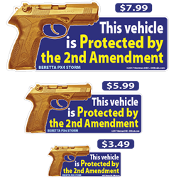 2nd Amendment Vehicle deecal, deecals, vehicle, car, automobile, protect, protected, 2nd, second, amendment, 2nd amendment, second amendment, warning, shot, shots, warning shots, BerettaPX4, Beretta PX4, Beretta, PX4 Beretta PX4 Storm, Beretta Storm, PX4 Storm, Storm